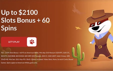 Go Wild with the Red Dog Casino slots bonus