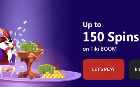Red Dog Casino giving customers up to 150 free spins on Tiki Boom