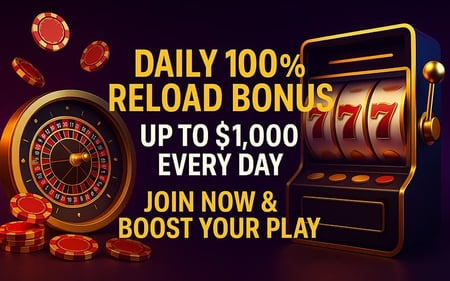Double your deposit daily: OnlineCasinoGames.com’s 100% reload bonus