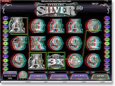 Sterling Silver 3D online video slots