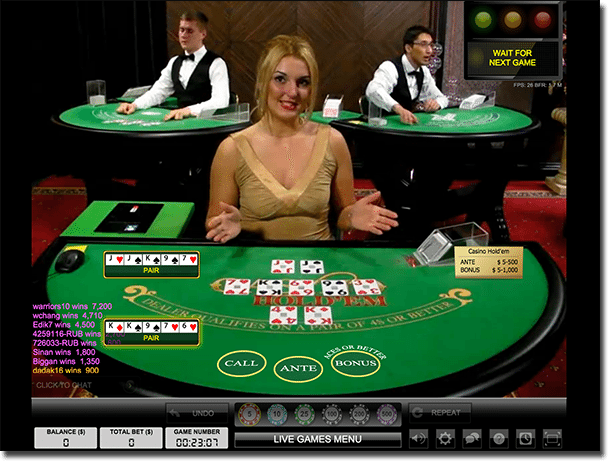 Play Live Dealer Casino Poker online