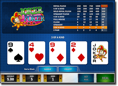 Play Joker Poker by Play'n Go software