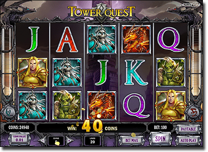 Tower Quest pokies by Play'n Go