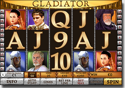 Gladiator film pokies by Playtech