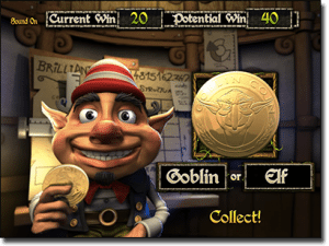 Greedy Goblins pokies - Two Up gamble feature