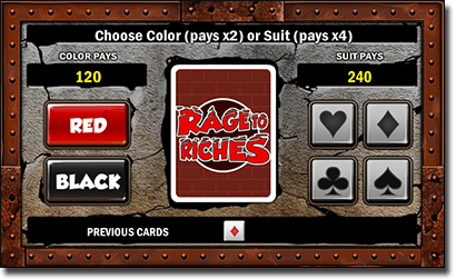 Rage to Riches slots - Gamble feature