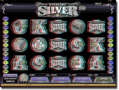 Sterling Silver 3D online pokies by Microgaming