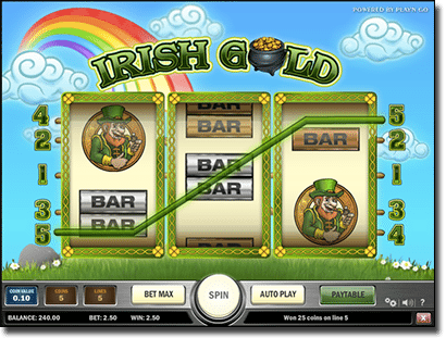 Irish Gold pokies by Play'n Go