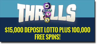 Thrills Casino April free spins and cash bonuses