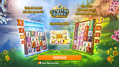 Crystal Queen pokies by Quickspin software
