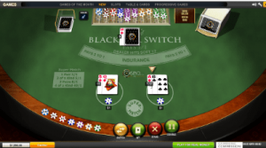 Blackjack Switch online by Playtech software