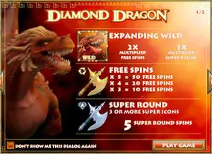 Diamond Dragon pokies expanding wilds