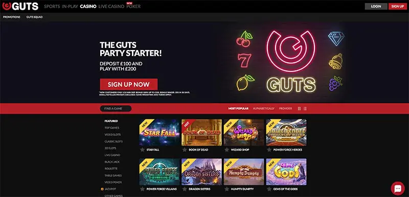 Guts.com online casino