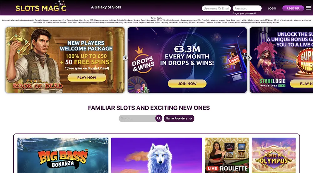 Slots Magic is one of the many great Scottish casino sites. 