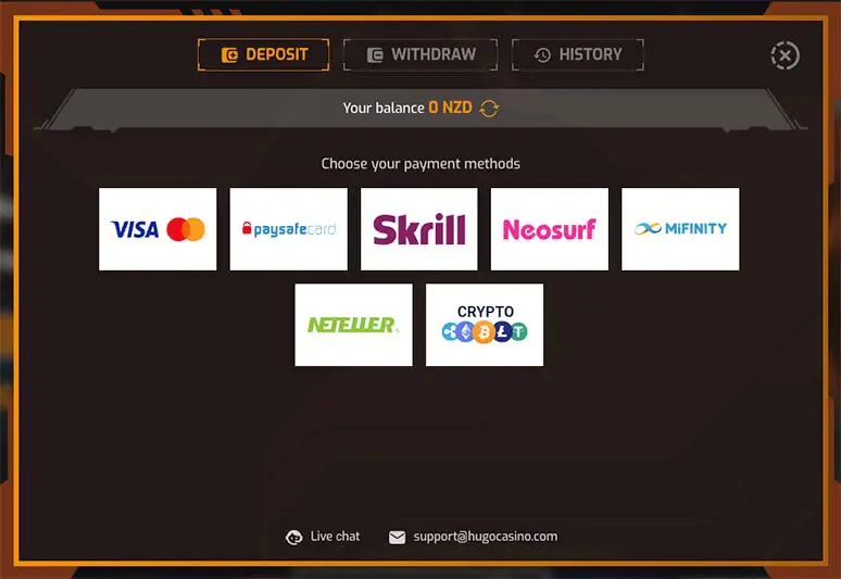 Hugo payments