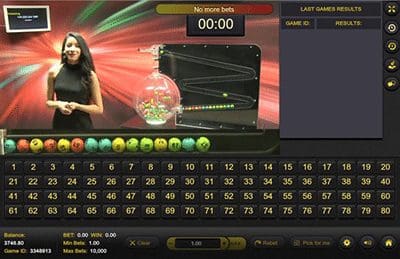 Live Dealer Keno by Ezugi