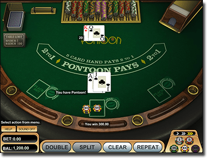 BetSoft Pontoon online BetSoft Pontoon online casino game
