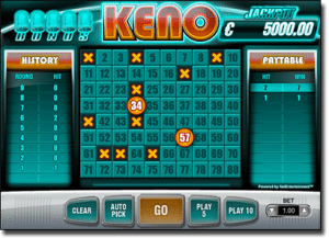 Bonus keno for real money online by Net Entertainment