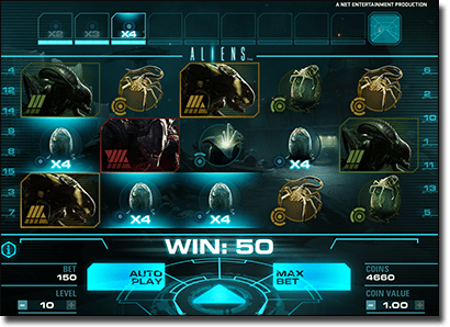 Play Aliens pokies by Net Ent online