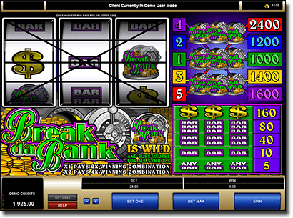 Play Break da Bank online slots