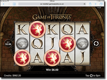 Game of Thrones pokies on iPad Game of Thrones pokies on iPad