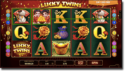 Lucky Twins Casino Game Lucky Twins Microgaming pokies at Royal Vegas