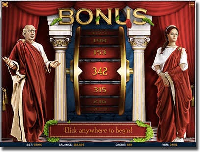 Luxury Rome HD free spins wheel bonus