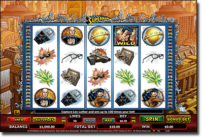 Play Superman online pokies by Cryptologic Real money Superman online pokies by Cryptologic