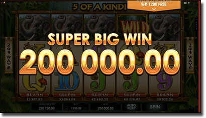 Super Big Win with max bets in Wild Orient pokies
