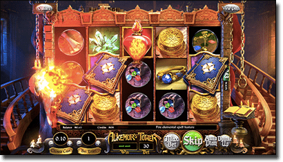Alkemor's Tower 3D slots