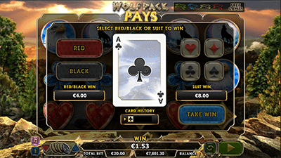 Wolf Pack Pays gamble feature