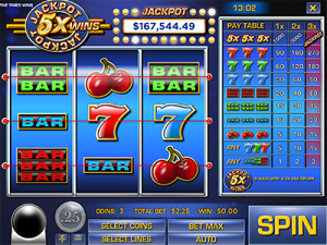 Jackpot 5X Wins by Rival