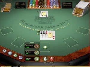 Microgaming blackjack redeal