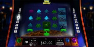 Space Invaders online pokies gameplay