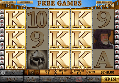 Free spins on gladiator slot