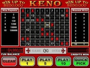 RTG Keno
