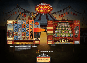 Golden Ticket bonus features and symbols