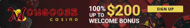 Claim the sign up bonus at Mongoose Casino Mongoose Casino welcome bonus