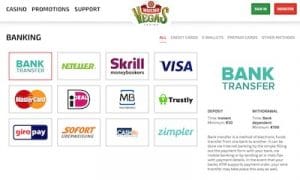 Deposit options at Mucho Vegas Casino Mucho Vegas payments