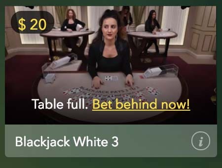 Play blackjack at Mucho Vegas Mucho Vegas blackjack live dealer