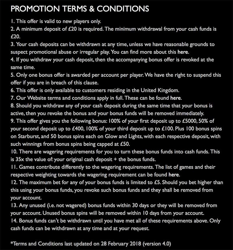 Gday Casino terms and conditions - welcome package