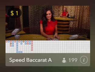 Speed Baccarat Live dealer baccarat