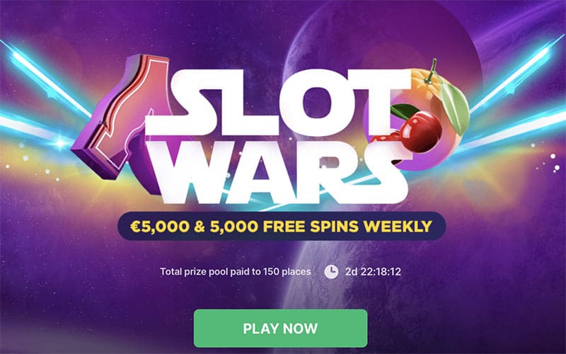Bitstarz Casino giving away free spins and bonus money in Slots Wars promotion