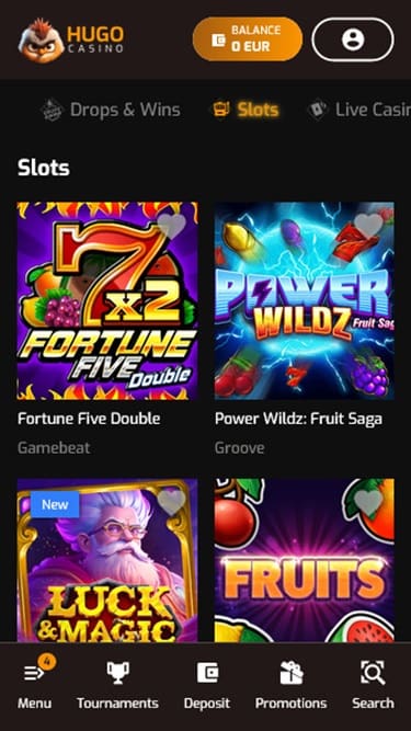 Hugo Casino Mobile